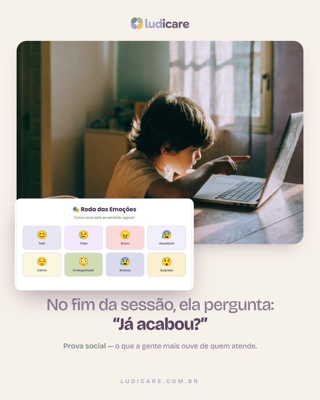 No fim da sessão, ela pergunta: &ldquo;Já acabou?&rdquo;